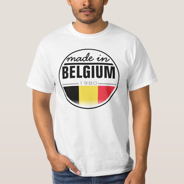 Camiseta Feito… em "Bélgica " (Frente)
