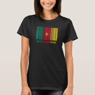 Camiseta Feito em Camarões Flag Barcode