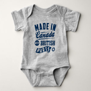 Camiseta Feito em Canadá com peças britânicas