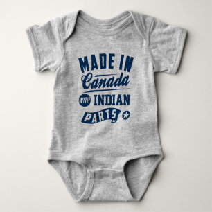 Camiseta Feito em Canadá com peças indianas
