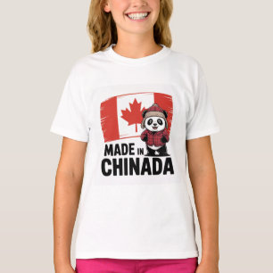 Camiseta Feito em Chinada Panda - Chinês - Canadense