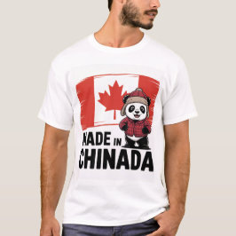 Camiseta Feito em Chinada Panda - Chinês - Canadense