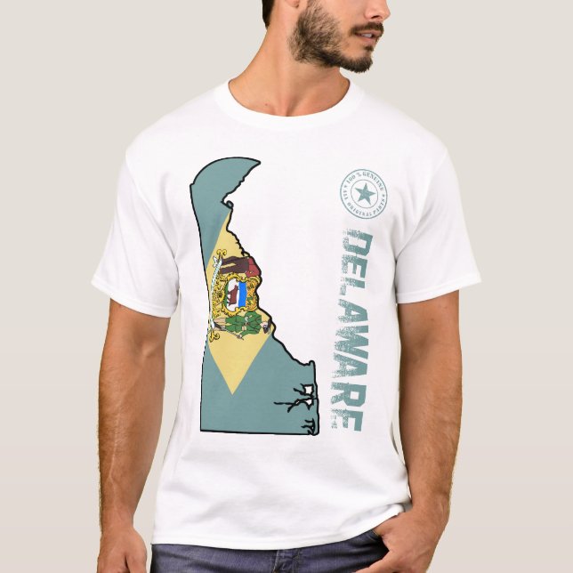 Camiseta feito em delaware, 100% genuíno, parte original (Frente)