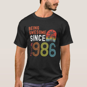 Camiseta Feito em Design de 1986 para presente 1986 40º