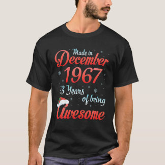 Camiseta Feito Em Dezembro De 1967 Feliz Aniversário De 53
