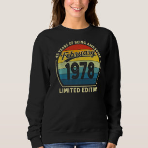 Camiseta Feito Em Fevereiro De 1978, Edição Limitada De 45º