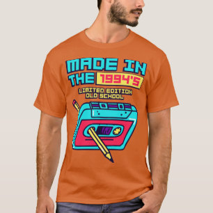 Camiseta Feito em fita cassete retrô de 1994