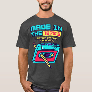 Camiseta Feito em fita cassete retrô dos anos 72