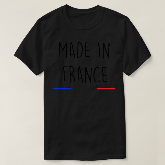 Camiseta feito em França (Frente do Design)