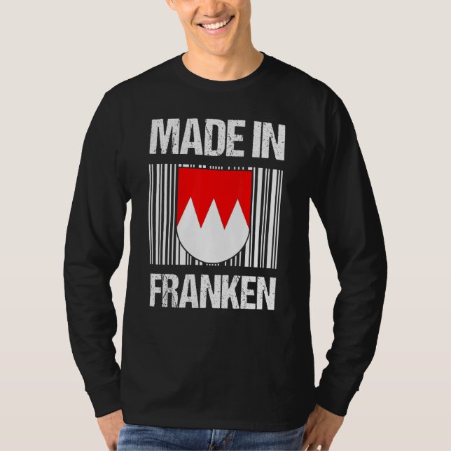 Camiseta Feito Em Franconia Fränksch Casaco De Armas (Frente)