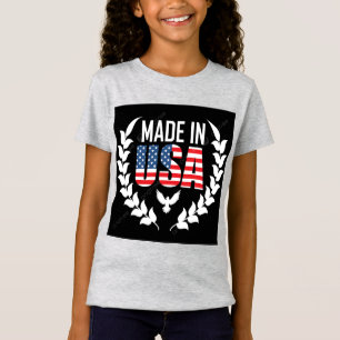 Camiseta Feito em garotas dos EUA