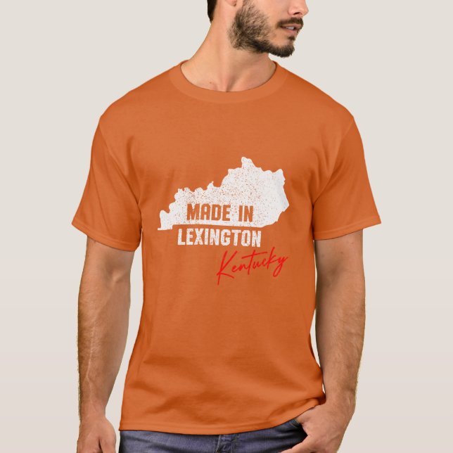 Camiseta Feito Em Lexington Kentucky Oversized (Frente)