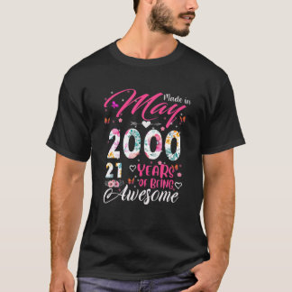 Camiseta Feito Em Maio De 2000, Presentes De aniversário de