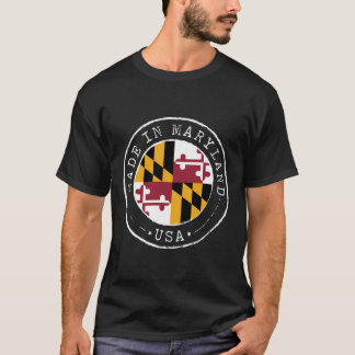 Camiseta Feito Em Maryland Hoodie Vintage State Md Flag