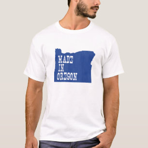 Camiseta Feito em Oregon Orbão, Mapa do Estado de Nascimen