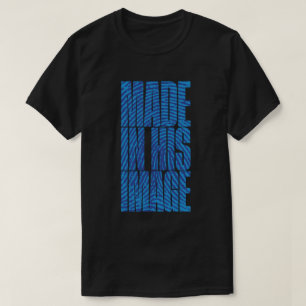 Camiseta Feito em sua imagem (azul)