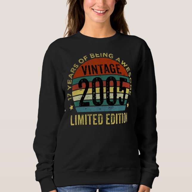 Camiseta Feito Em Vintage, 2005, Com 17 Anos (Frente)