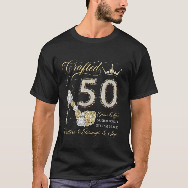 Camiseta Feito Há 50 Anos, Aos 50 Anos, Aos 50 Anos (Frente)