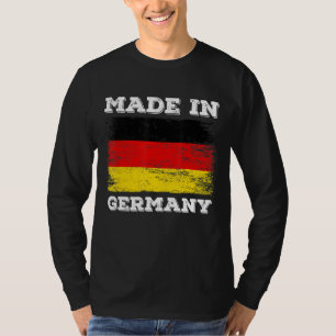 Camiseta Feito Na Alemanha Com A Novelty Flag Alemã D