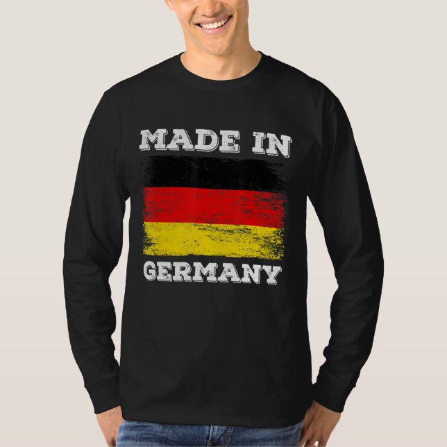 Camiseta Feito Na Alemanha Com A Novelty Flag Alemã D (Frente)
