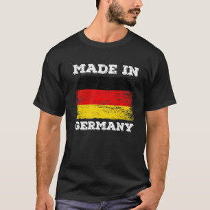 Camiseta Feito Na Alemanha Com Designs Gráficos De Bandeira