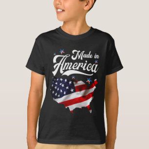 Camiseta Feito na América - Bandeira Americana Patriótica 4
