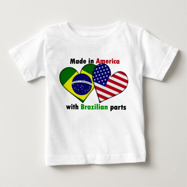 Camiseta feito na américa com partes do brasil (Frente)