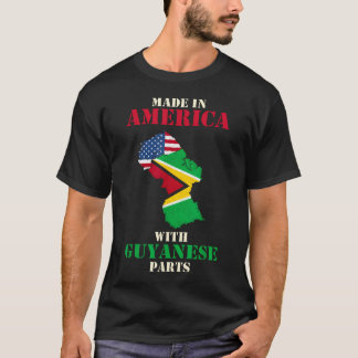 Camiseta Feito Na América Com Peças Guianesas EUA Guiana