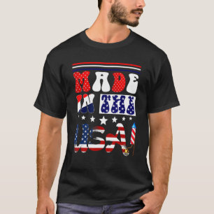 Camiseta Feito na América, Orgulhosa Bandeira Americana Pat