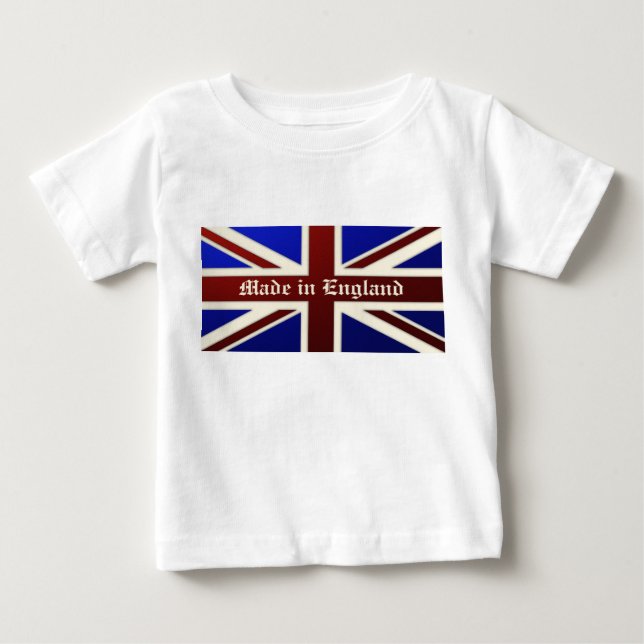 Camiseta Feito na bandeira metálica de Inglaterra Union (Frente)