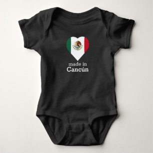 Camiseta Feito na bandeira México do coração de Cancún