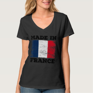Camiseta Feito Na França Com Bandeira Francesa, Com Desi Le