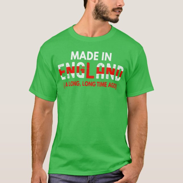 Camiseta Feito Na Inglaterra Há Muito Tempo Presente De Ani (Frente)