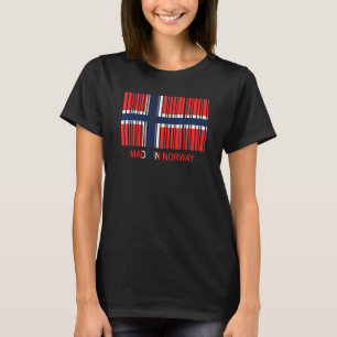 Camiseta Feito na Noruega Flag Barcode