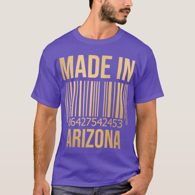 Camiseta Feito no Arizona em Ouro (Frente)