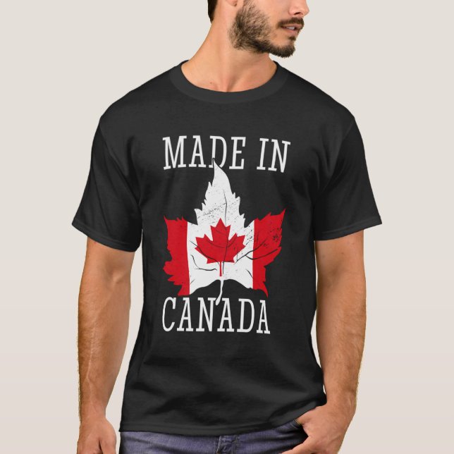 Camiseta Feito No Canadá Engraçado (Frente)