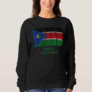 Camiseta Feito no código de barras da bandeira do Sudão do