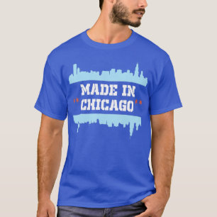 Camiseta Feito no Nascer de Chicago, Bred Chicago Skyline