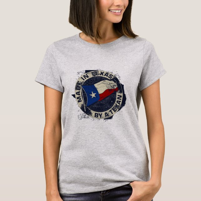 Camiseta Feito No Texas Por Um Texan (Frente)