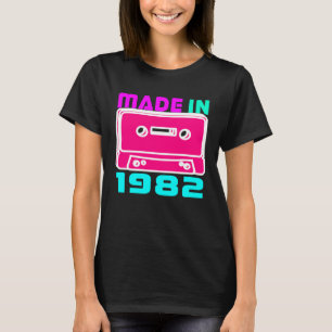 Camiseta Feito nos anos 80 em 1982 Amor dos anos 80 Tema R