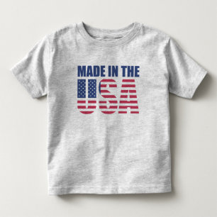 Camiseta Feito nos EUA 4 de julho de Red White Flag