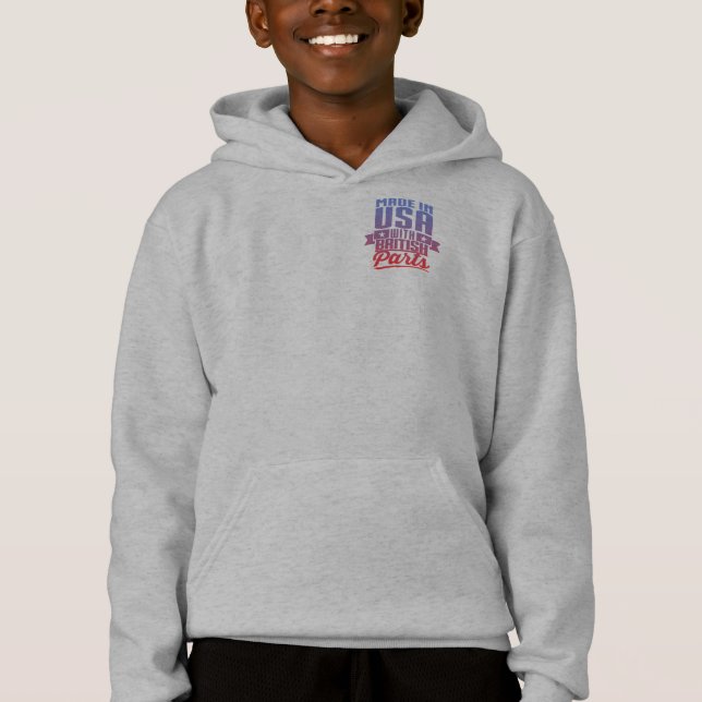 Camiseta Feito nos EUA com peças britânicas (Frente)