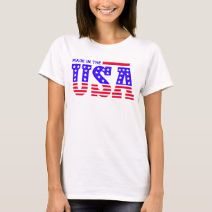 Camiseta Feito nos EUA - TEXTO Americano