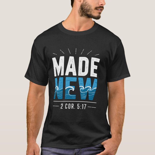 Camiseta Feito Novo Batizado Batismo (Frente)