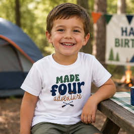 Camiseta Feito para Aventura 4º Aniversário