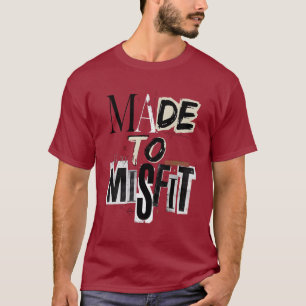 Camiseta Feito para não se ajustar Tipografia experimental