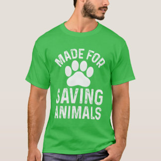 Camiseta Feito para salvar a família de animais