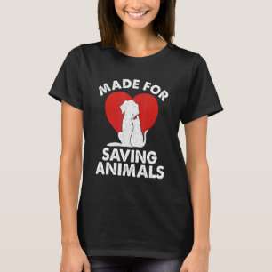 Camiseta Feito Para Salvar Animais Veterinários Vet Tech Ve