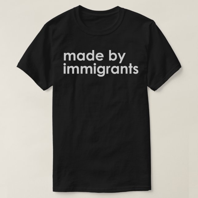 Camiseta Feito por Imigrantes (Frente do Design)