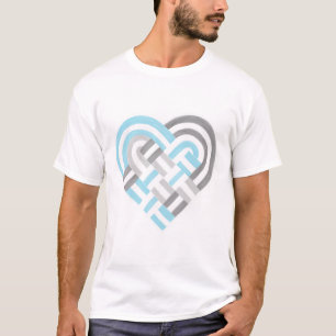 Camiseta Feitos de Coração Desmiboy Bandeira Cinza Azul Bra